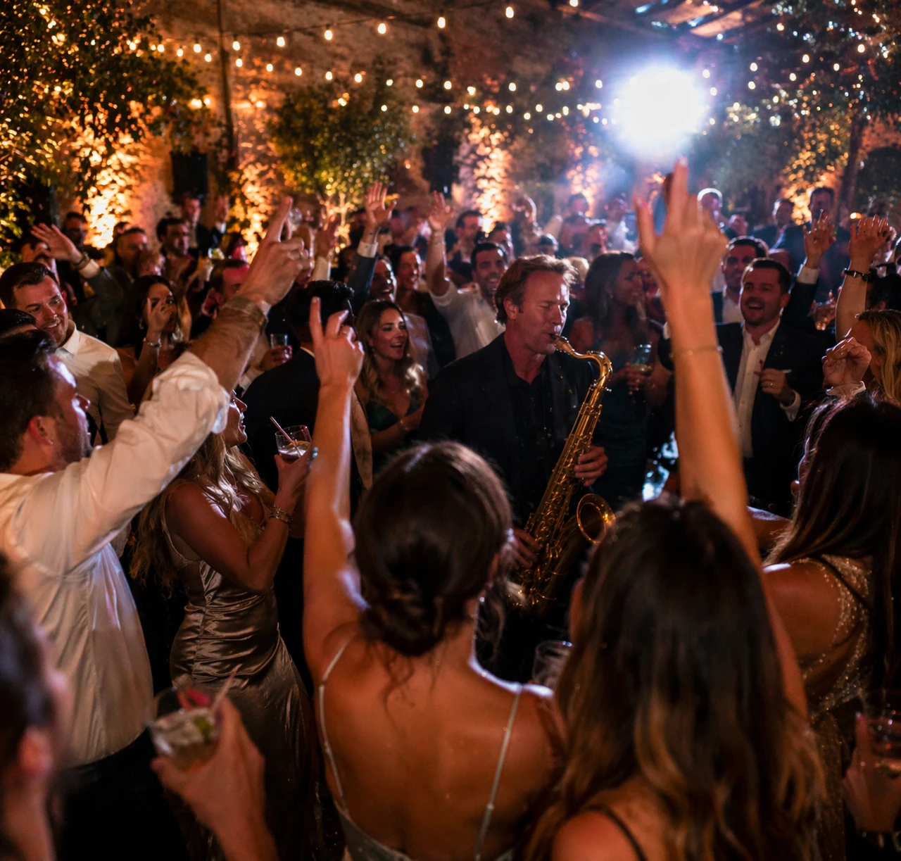 The Mixician performing DJ and live saxophone for a premium event